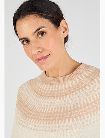 Pull jacquard et fils brillants thermolactyl - damart
