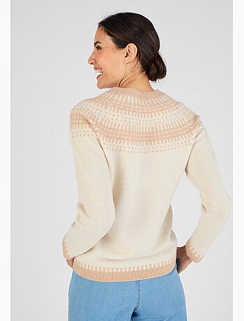 Pull jacquard et fils brillants thermolactyl - damart