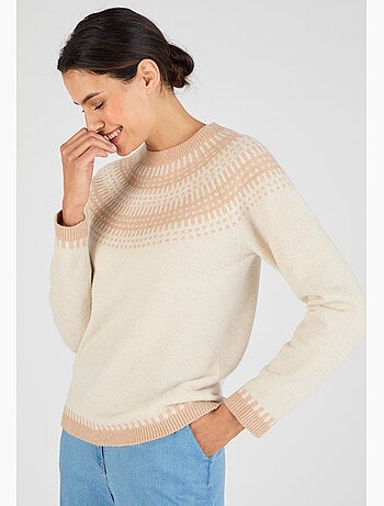 Pull jacquard et fils brillants thermolactyl - damart