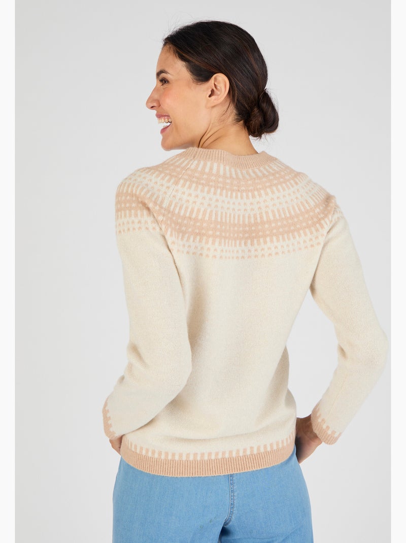 Pull jacquard et fils brillants thermolactyl - damart Marron - Kiabi