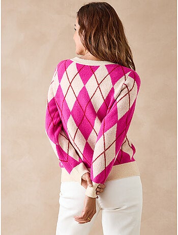 Pull jacquard géométrique