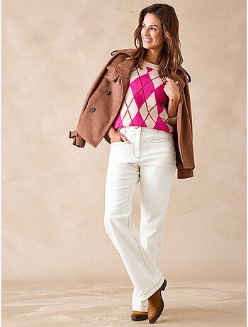 Pull jacquard géométrique