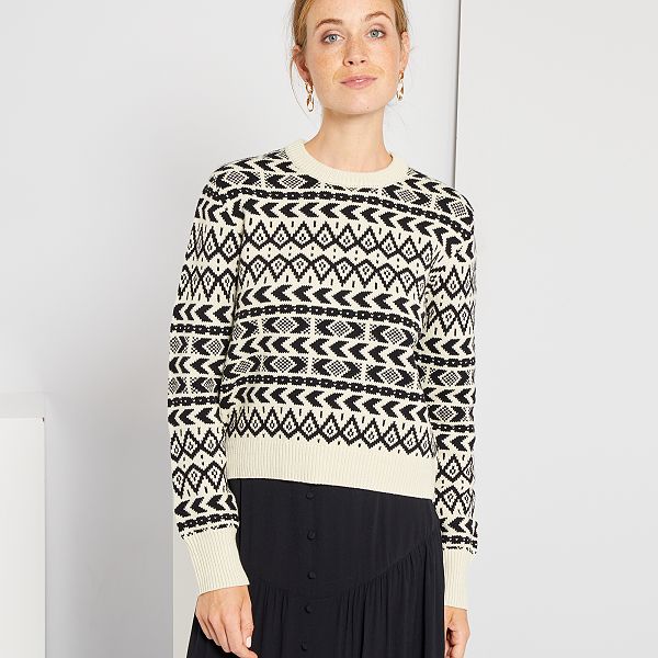 Pull jacquard femme kiabi Outlet
