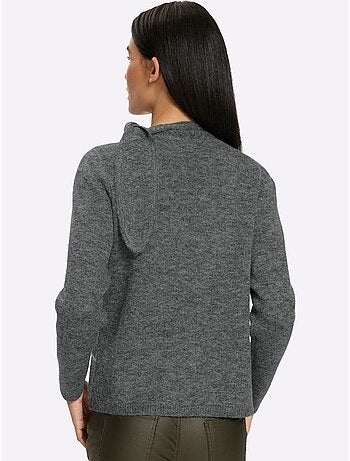 Pull jacquard joli col - taille standard - helline