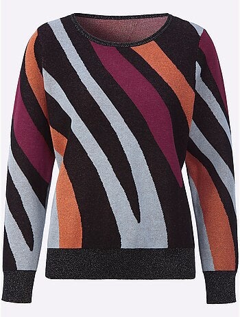 Pull Jacquard Mélange De Lin De Qualité - Taille Standard - Helline
