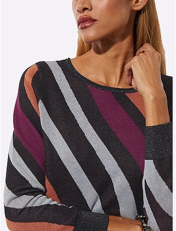 Pull Jacquard Mélange De Lin De Qualité - Taille Standard - Helline