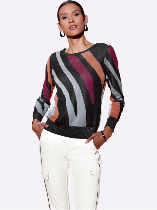 Pull Jacquard Mélange De Lin De Qualité - Taille Standard - Helline - Kiabi