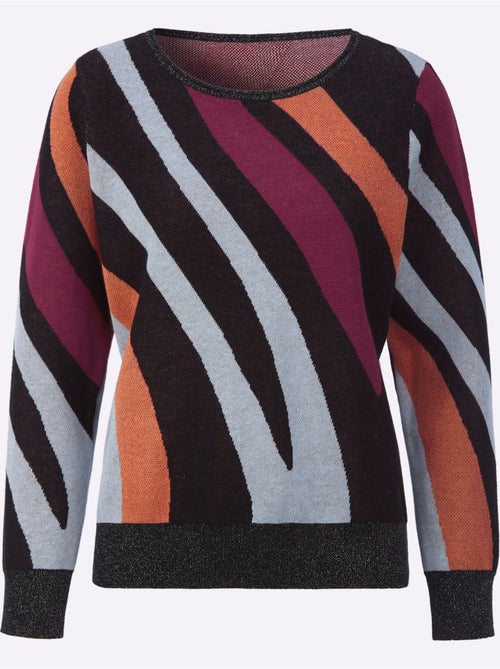 Pull Jacquard Mélange De Lin De Qualité - Taille Standard - Helline - Kiabi