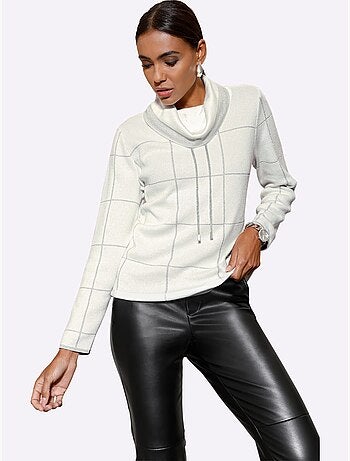 Pull Jacquard Mélange Doux En Coton - Taille Standard - Helline