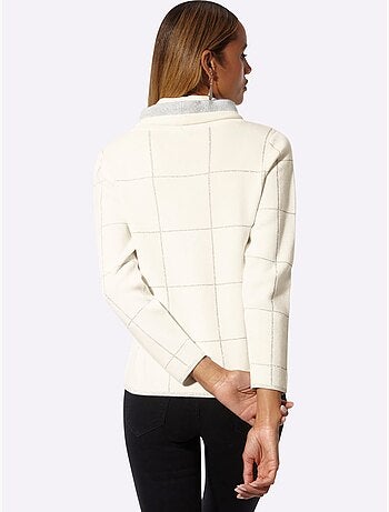 Pull Jacquard Mélange Doux En Coton - Taille Standard - Helline