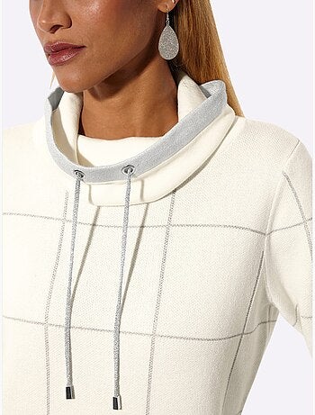 Pull Jacquard Mélange Doux En Coton - Taille Standard - Helline
