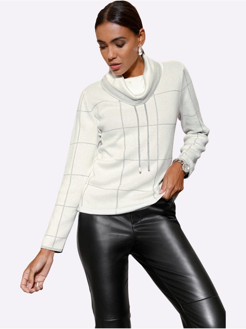 Pull Jacquard Mélange Doux En Coton - Taille Standard - Helline - Kiabi Pull Jacquard Mélange Doux En Coton - Taille Standard - Helline - Kiabi