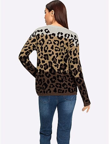 Pull jacquard motif animal tendance - taille standard - helline