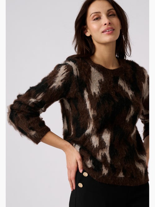 Pull jacquard motif animalier thermolactyl - damart - Kiabi Pull jacquard motif animalier thermolactyl - damart - Kiabi