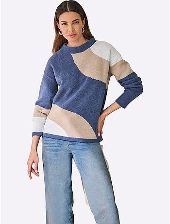 Pull jacquard motif jacquard original - taille standard - helline