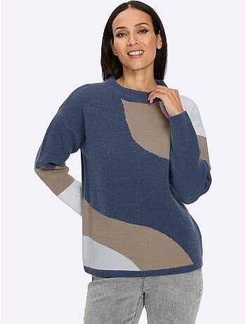 Pull jacquard motif jacquard original - taille standard - helline