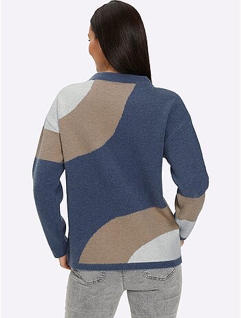 Pull jacquard motif jacquard original - taille standard - helline