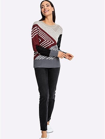 Pull Jacquard Motif Jacquard Original - Taille Standard - Helline