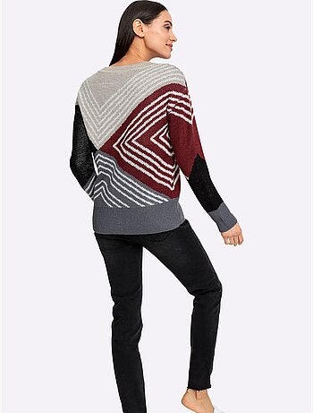 Pull Jacquard Motif Jacquard Original - Taille Standard - Helline