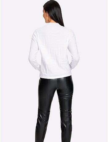 Pull jacquard motif tricoté aspect 3d - taille standard - helline