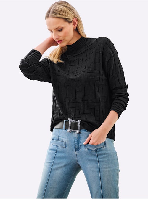Pull Jacquard Motif Tricoté Aspect 3d - Taille Standard - Helline - Kiabi Pull Jacquard Motif Tricoté Aspect 3d - Taille Standard - Helline - Kiabi