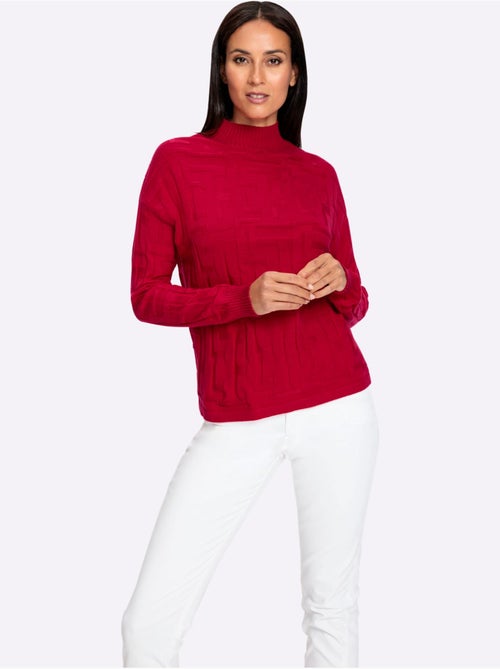 Pull Jacquard Motif Tricoté Aspect 3d - Taille Standard - Helline - Kiabi Pull Jacquard Motif Tricoté Aspect 3d - Taille Standard - Helline - Kiabi