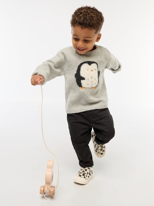 Pull jacquard 'pingouin' - Kiabi