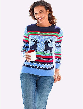 Pull Jacquard Pur Coton - Taille Standard - Witt