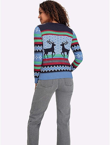 Pull Jacquard Pur Coton - Taille Standard - Witt