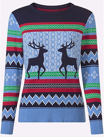 Pull Jacquard Pur Coton - Taille Standard - Witt