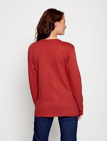 Pull jacquard raffiné devant