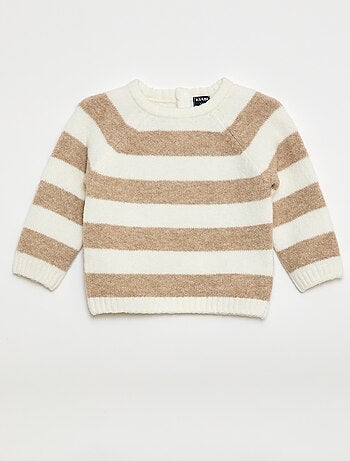 Pull jacquard rayé