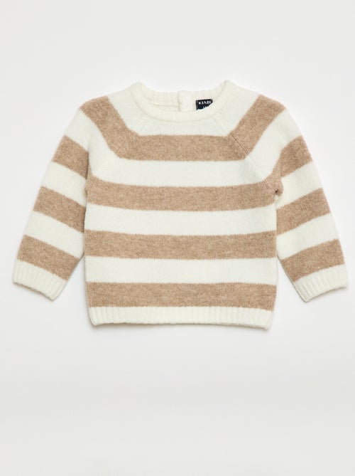Pull jacquard rayé - Kiabi