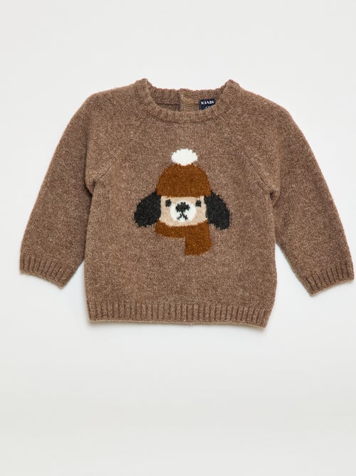 Pull jacquard rayé - Kiabi