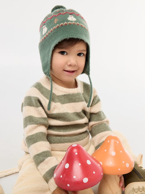 Pull jacquard rayé - Kiabi