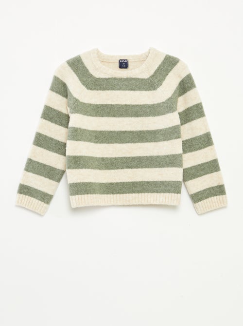 Pull jacquard rayé - Kiabi