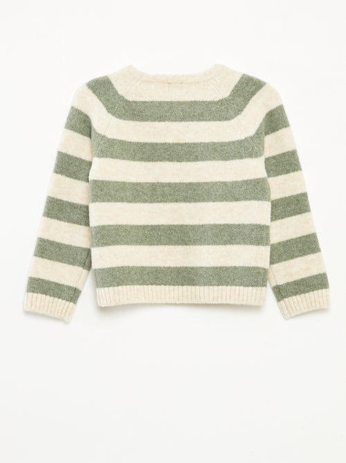 Pull jacquard rayé - Kiabi