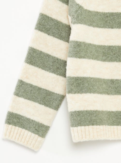 Pull jacquard rayé - Kiabi
