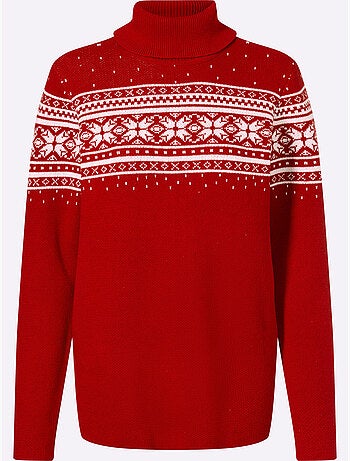 Pull Jacquard Superbe Motif Jacquard - Taille Standard - Helline