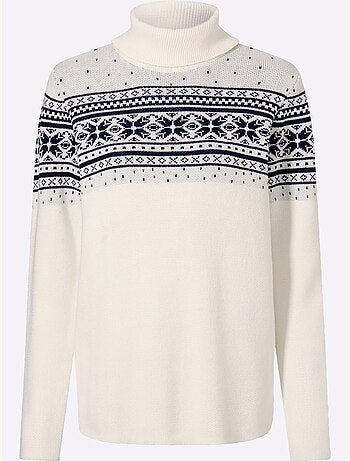 Pull jacquard superbe motif jacquard - taille standard - helline