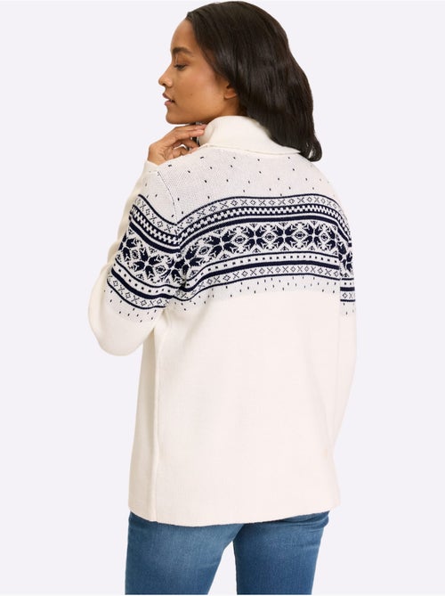 Pull jacquard superbe motif jacquard - taille standard - helline - Kiabi Pull jacquard superbe motif jacquard - taille standard - helline - Kiabi