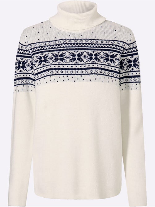 Pull jacquard superbe motif jacquard - taille standard - helline - Kiabi Pull jacquard superbe motif jacquard - taille standard - helline - Kiabi