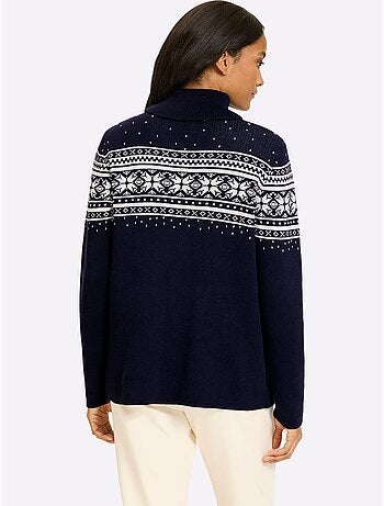 Pull Jacquard Superbe Motif Jacquard - Taille Standard - Helline