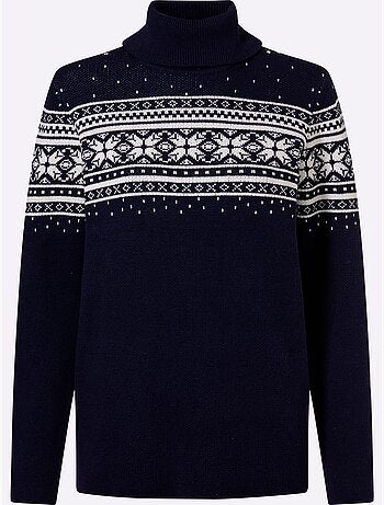 Pull Jacquard Superbe Motif Jacquard - Taille Standard - Helline