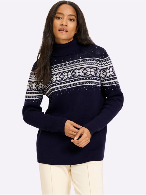 Pull Jacquard Superbe Motif Jacquard - Taille Standard - Helline - Kiabi Pull Jacquard Superbe Motif Jacquard - Taille Standard - Helline - Kiabi