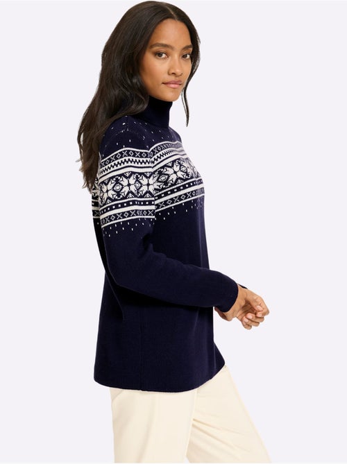 Pull Jacquard Superbe Motif Jacquard - Taille Standard - Helline - Kiabi Pull Jacquard Superbe Motif Jacquard - Taille Standard - Helline - Kiabi