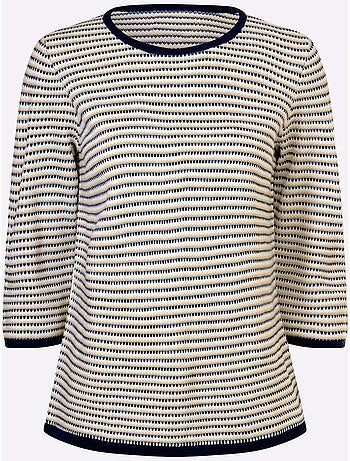Pull Jacquard Superbe Tricot Jacquard - Taille Standard - Moda Vilona