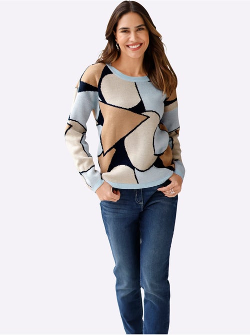 Pull Jacquard Tricot Jacquard De Qualité - Taille Standard - Moda Vilona - Kiabi Pull Jacquard Tricot Jacquard De Qualité - Taille Standard - Moda Vilona - Kiabi