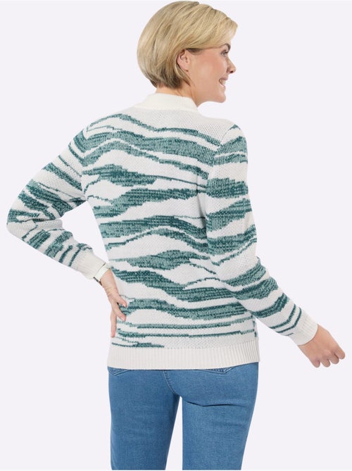 Pull jacquard tricot jacquard de qualité - taille standard - witt - Kiabi