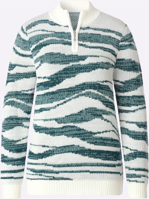Pull jacquard tricot jacquard de qualité - taille standard - witt - Kiabi